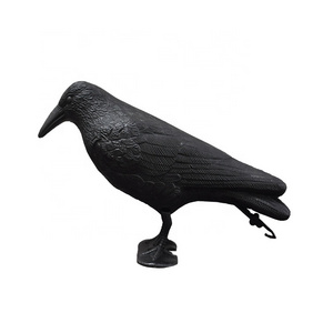 Simulation Crow Hunting Decoy Plastic Bird Scarer Crow Waterproof Sunscreen for Garden Vegetable Garden