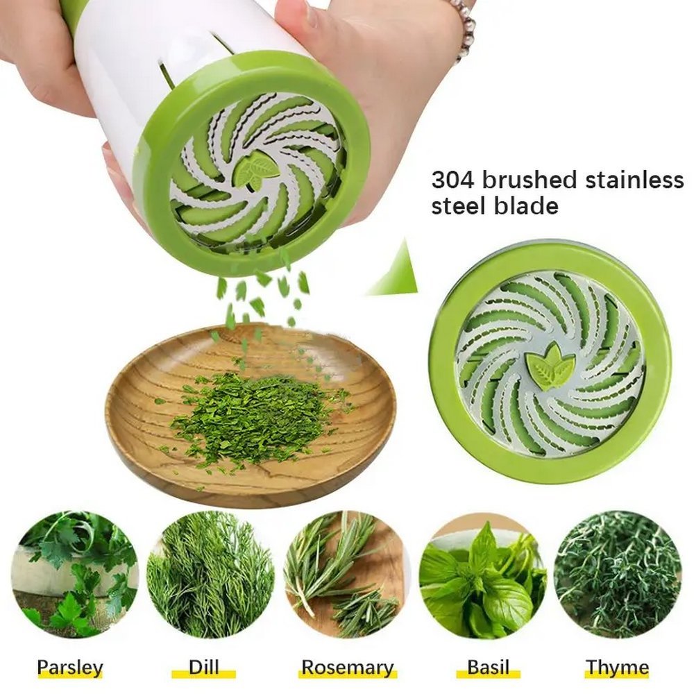 Herb Mill Chopper Cutter Mince Stainless Steel Blades Herb Grinder Spice Mill Parsley Shredder Chopper  Kitchen Accessories