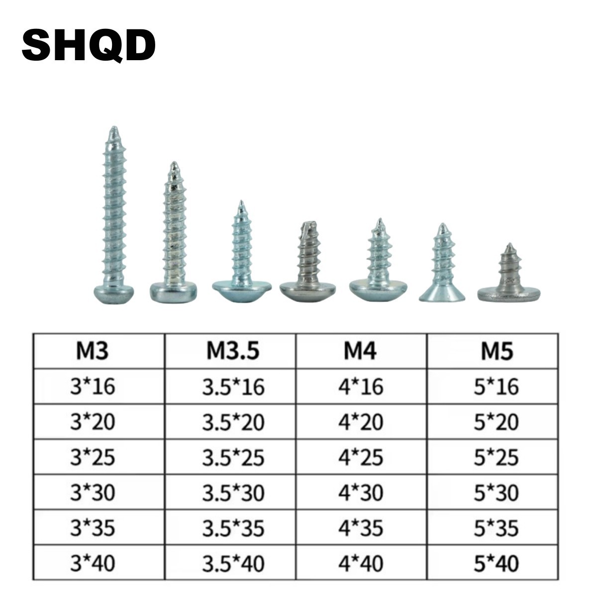 SHQD A2-70 A4-80 Stainless Steel Concrete Screw Glasses Screws Screw Kits