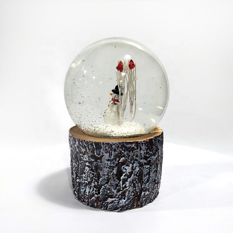 Indoor Holiday Decoration Automatic Battery Operated Water Swirling Snowman Scene christmas water globe  custom frame snow globe