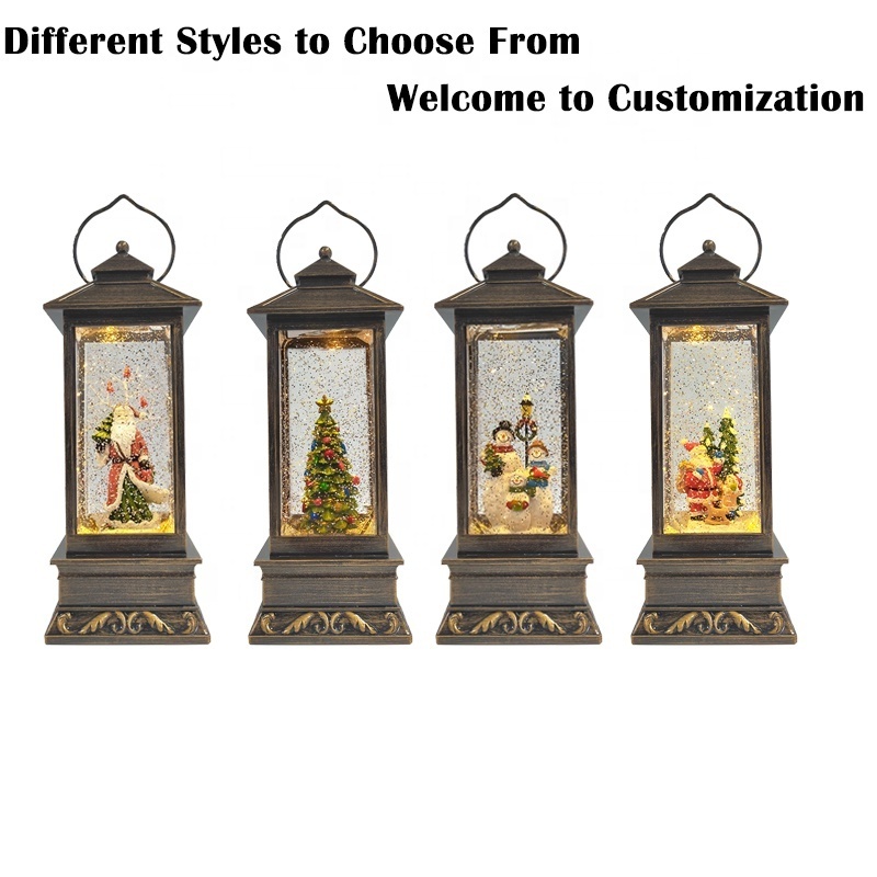 Nativity Scene 2022 The Holy Family Of acrylic Spininning Small battery led christmas lantern water snow