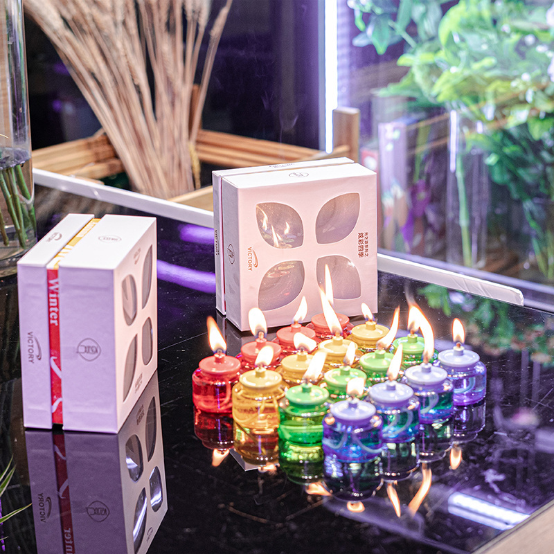 VGT Manufacturer Custom Wholesale 10H Burning Time Gift Candle Colourful Liquid Candle