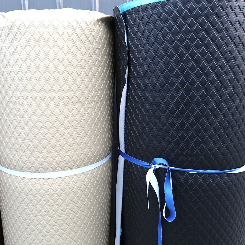 factory supply 1.8m width embroidery rolls with stitching designs and foam for car seat covers 5d car mat material