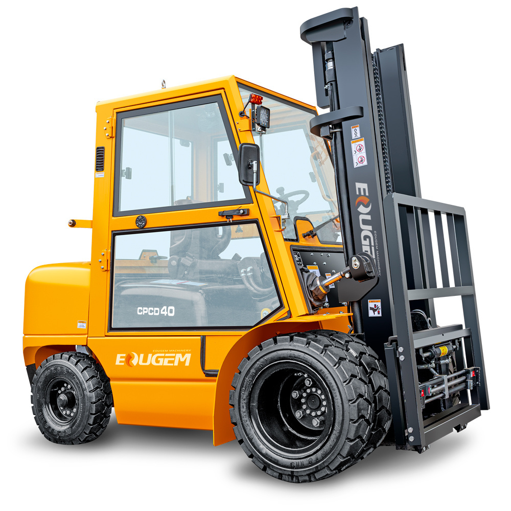 Gas powered fork lift container mast 4.5m 5meter 5.5 6 m triplex Nissan K21 k25 EPA gasoline propane LPG forklift