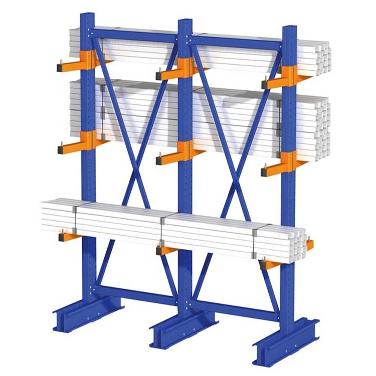 Deep Cantilever Rack Workshop For Metal, Arms Feature Pipe Car Storage Rack System For Sale