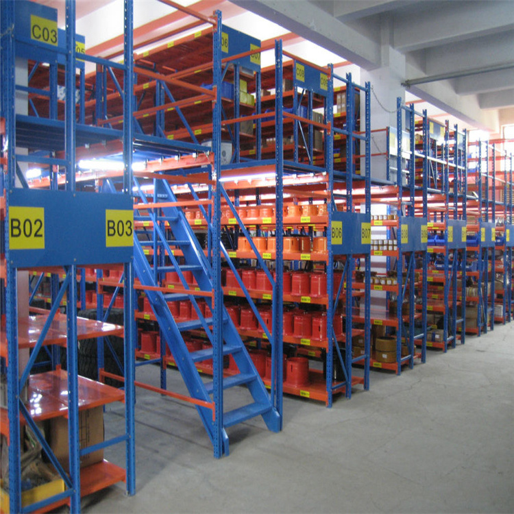 Popular Q235B Steel Multi- Tier Racking Heavy Duty Customized Industrial Warehouse Mezzanine  Floor Rack System