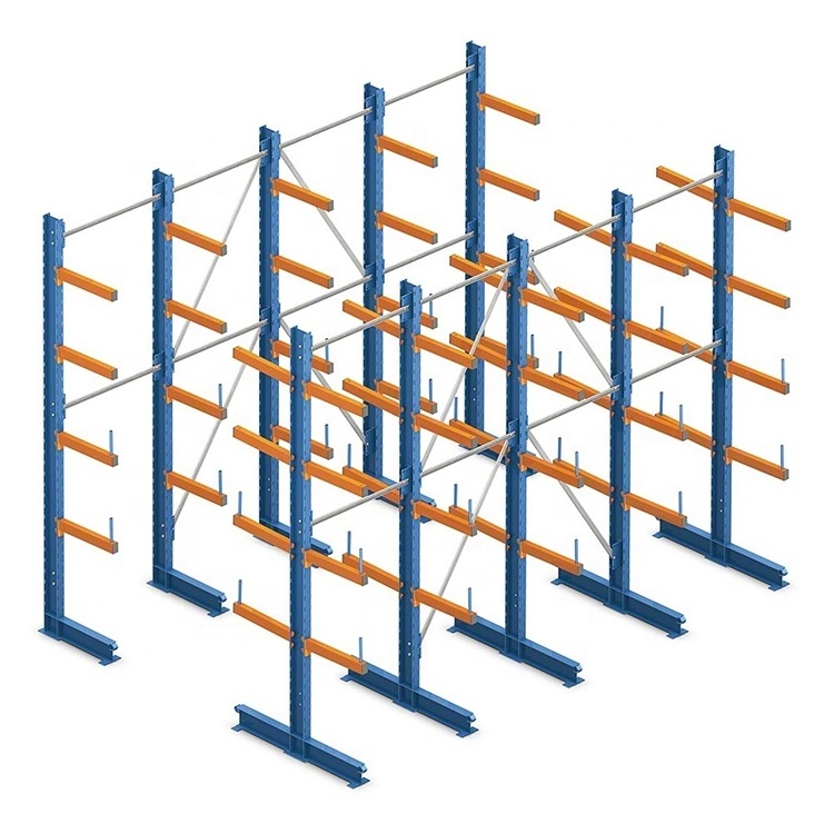 Deep Cantilever Rack Workshop For Metal, Arms Feature Pipe Car Storage Rack System For Sale