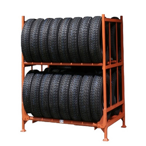 Customized Tire Rack for Industrial Storage Warehouse Stackable Truck Tyre Rack