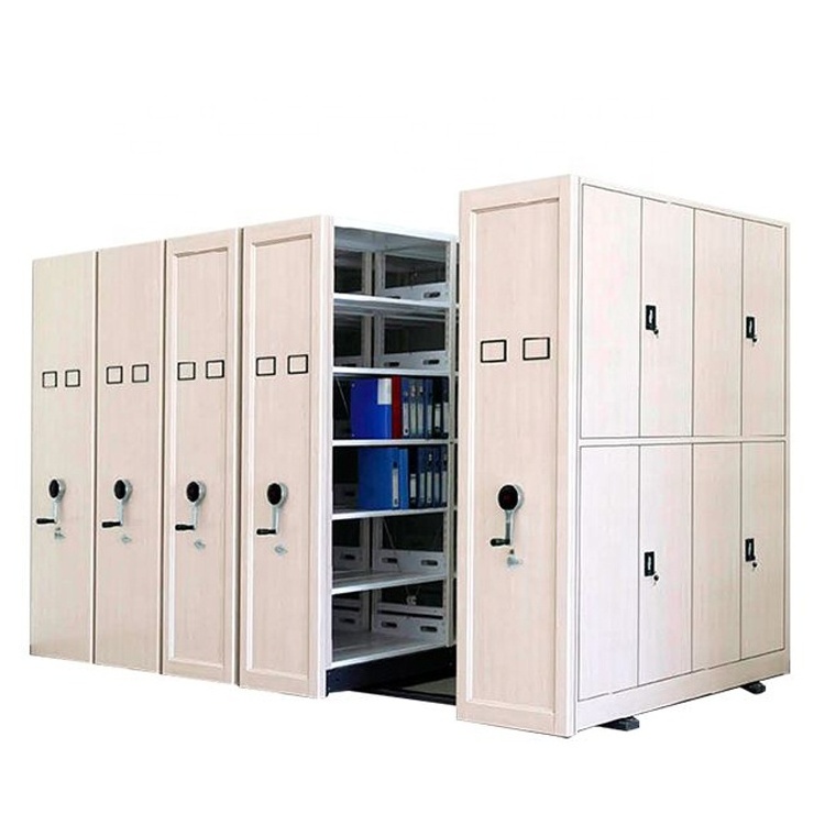 High density steel filing cabinet library school mobile shelving