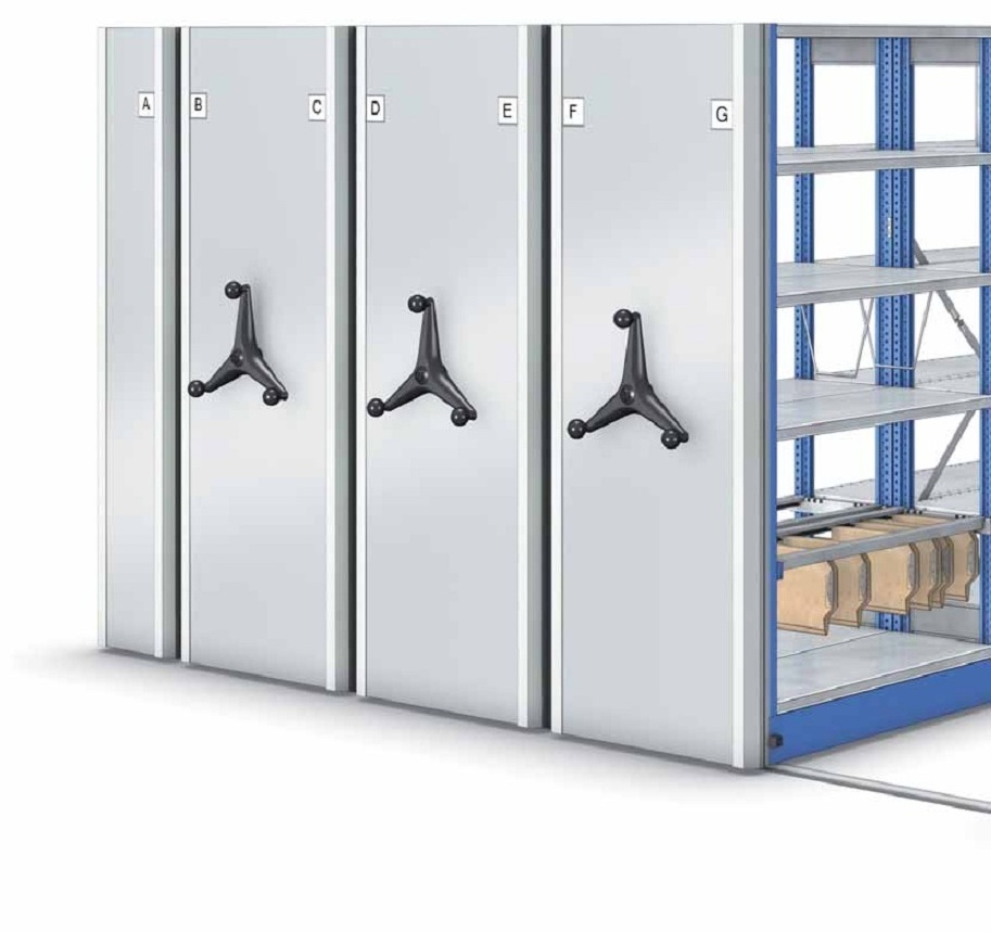 Metal Display Compact Storage High Density Mobile Shelving Tracking System