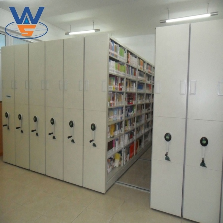 Metal Display Compact Storage High Density Mobile Shelving Tracking System