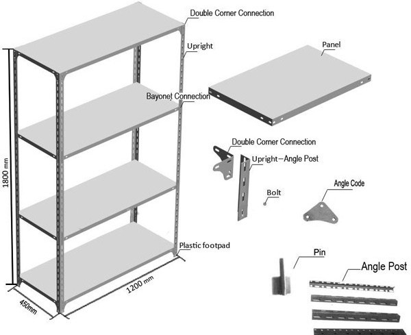 2023 Storage Boltless  Light Duty Rack Supermarket Shelf