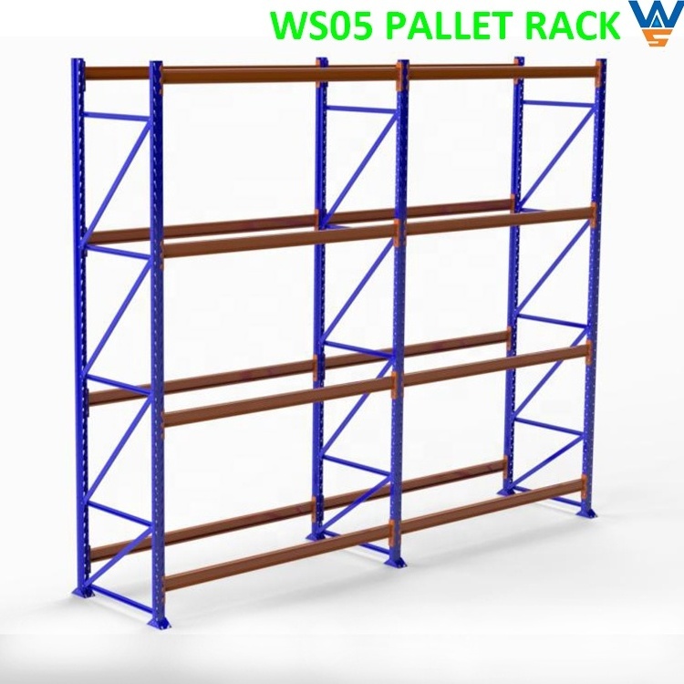 4-Tier Adjustable Industrial Heavy Duty Pallet Shelving Rack For Sale