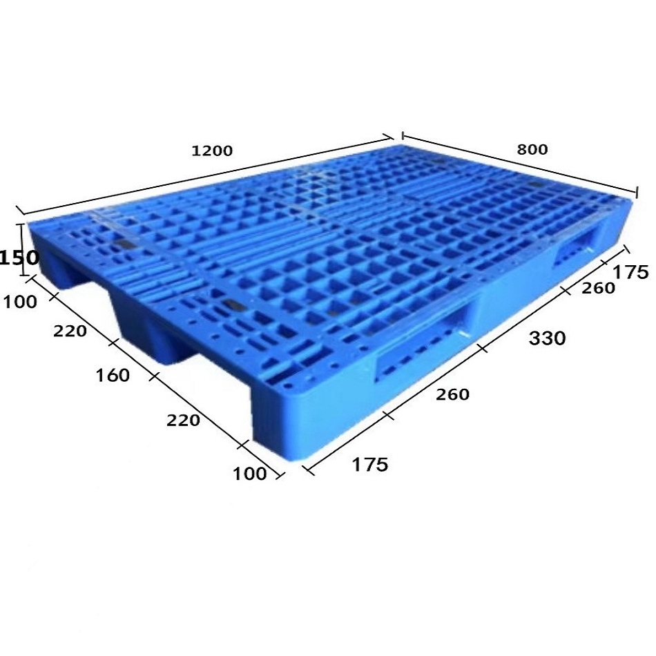 1200*1000 Wholesale Closed Flat Deck Hard Hygienic HDPE Warehouse Storage Plastic Pallet for Food Grade