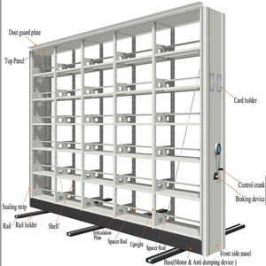 Manual Mobile File Shelving Movable Compact Filing Shelves/Bookshelf/Office Book Shelf/Steel Furniture