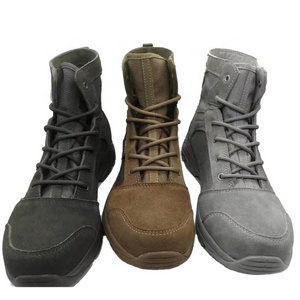 Green army color hiking shoes breathable summer woodland shoes,ankle desert boots canvas material