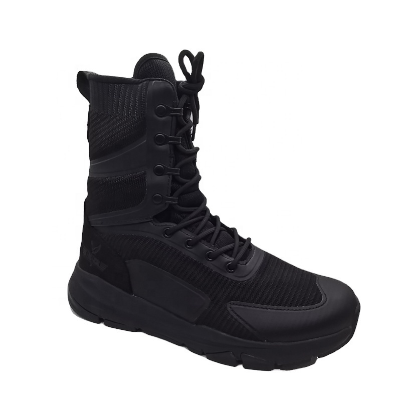 Breathable hot weather tactical boots , shoe lace woven flying fabric hiking shoes Saudi  Arabia