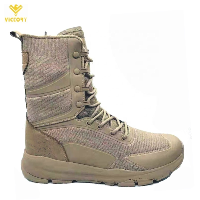 Breathable hot weather tactical boots , shoe lace woven flying fabric hiking shoes Saudi  Arabia