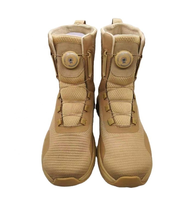 Breathable hot weather tactical boots , shoe lace woven flying fabric hiking shoes Saudi  Arabia