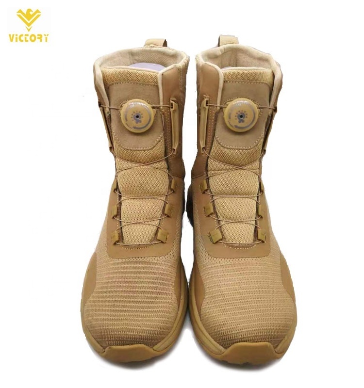 Beige Men's Khaki Suede Leather Outsole Training Tactical boots Desert Shoes for hot weather