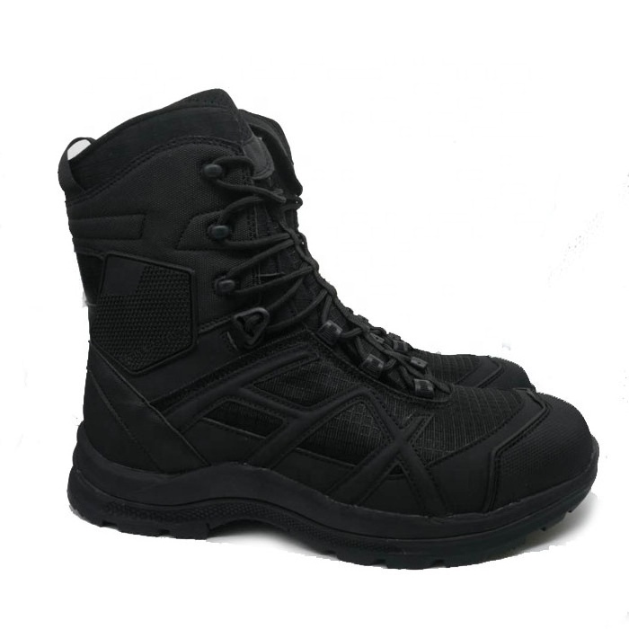 Hot weather tactical boots outdoor,combat boots hiking black colour boot lightweight