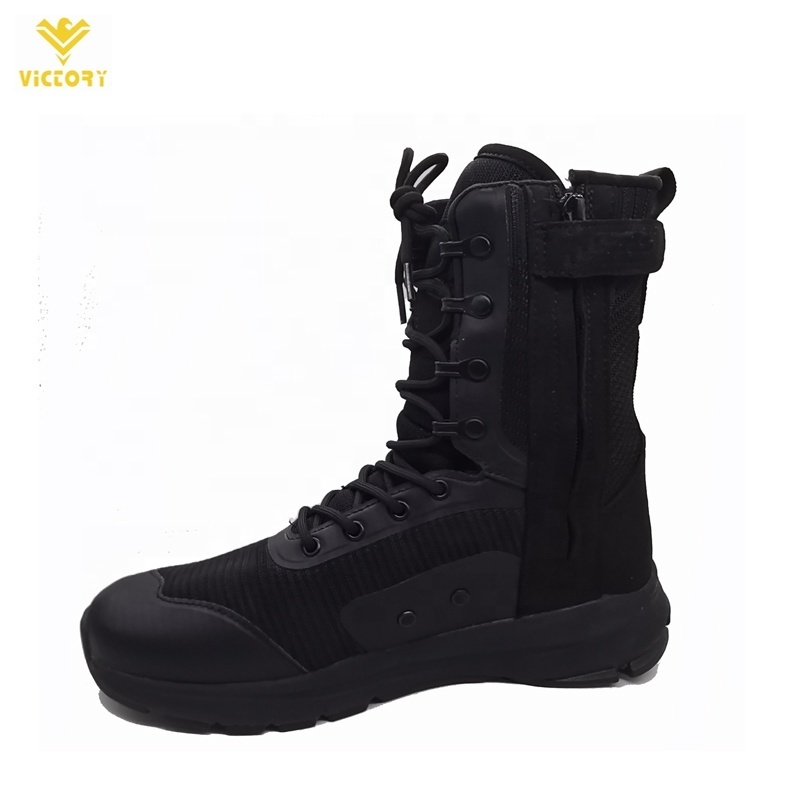 Breathable hot weather tactical boots , shoe lace woven flying fabric hiking shoes Saudi  Arabia