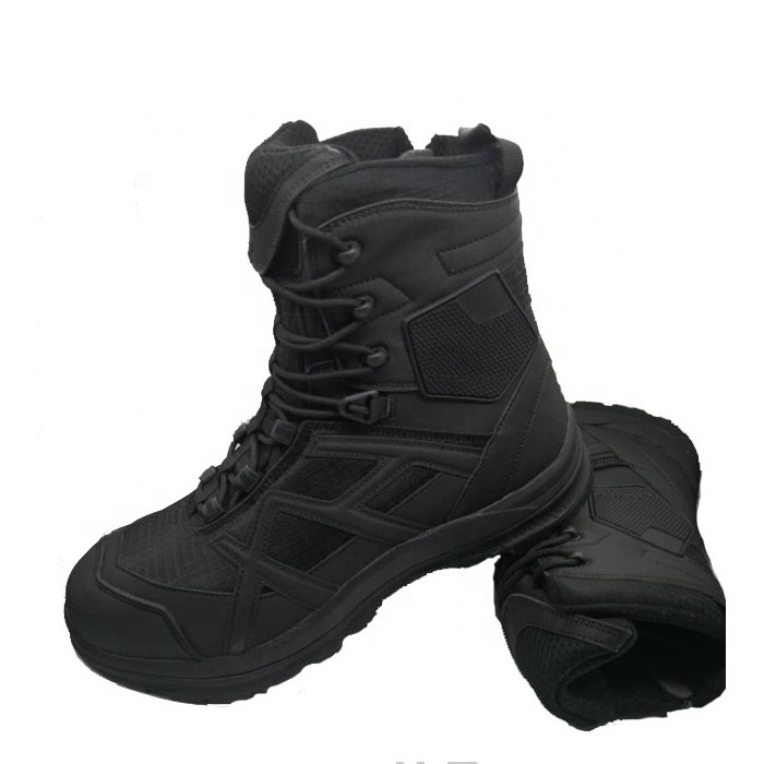 Hot weather tactical boots outdoor,combat boots hiking black colour boot lightweight