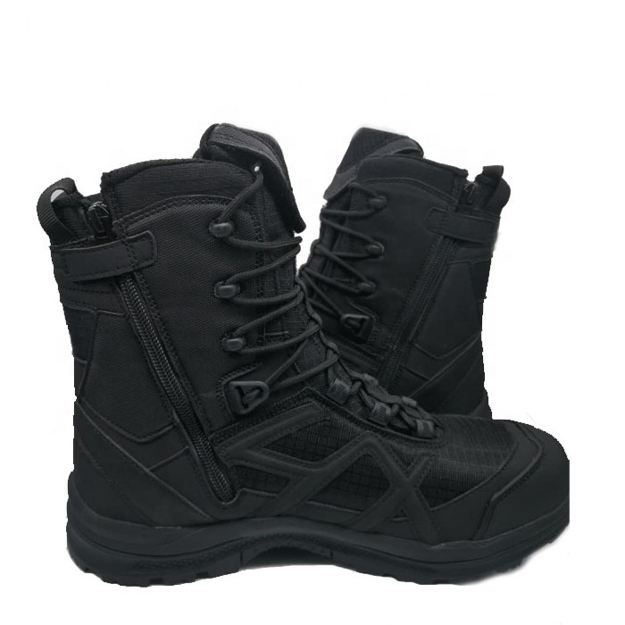 Hot weather tactical boots outdoor,combat boots hiking black colour boot lightweight