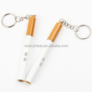 V-GF01-25 Wholesale mini 3 in 1 cigarette shaped flashlight keychain led laser pointer with ballpoint pen