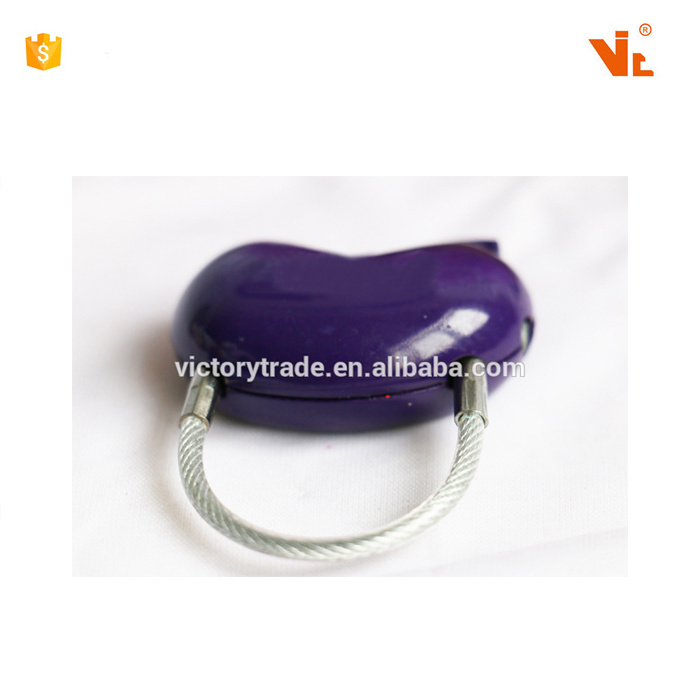 V-GF21-05 Hot sale kidney shaped 3 digital TSA retractable cable combination lock luggage suitcase lock