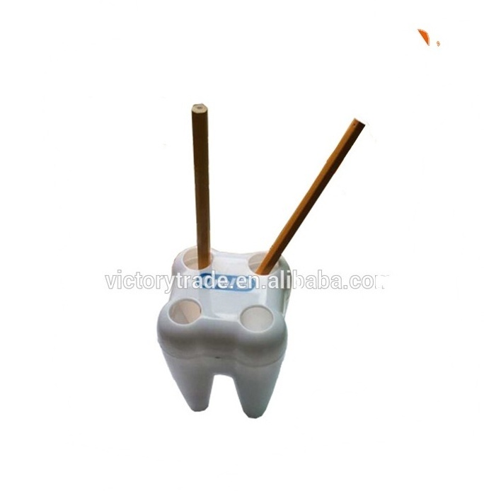 V-PH-14 Customized Bulk Tooth shape Plastic Doctor Nurse Pen Holder