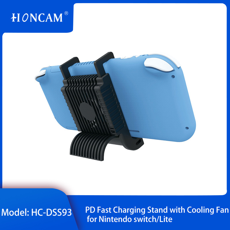 Honcam Switch Lite Consola Charging Dock Stand Cooler Fan For Nintendo Switch Lite Console