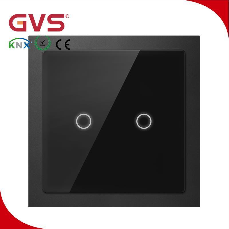 Promotion 1/2/3-Gang GVS EIB KNX 4 fold home automation smart intelligent push button-plastic/mental/glass in KNX Wall Switches