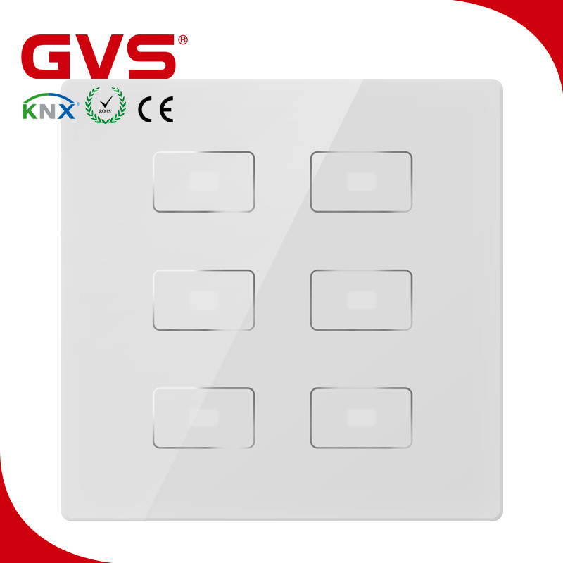 New K-Bus KNX EIB smart home automation Switching Dimming light shutter control Guangzhou push button switch-white/black/silver