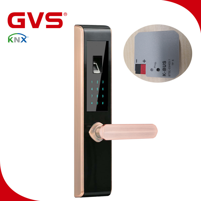 Global First one Manufacturer KNX/EIB GVS K-bus Smart Home System Fingerprint Card Digital Keypad KNX Integrate Smart Door Lock