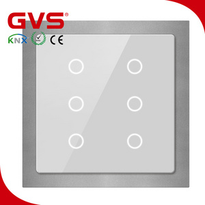 Professional Manufacturer KNX/EIB GVS K-bus 2/4/6/8 Buttons Light Shutter Smart Home Automation System KNX Switch 1/2/3/4 Gang