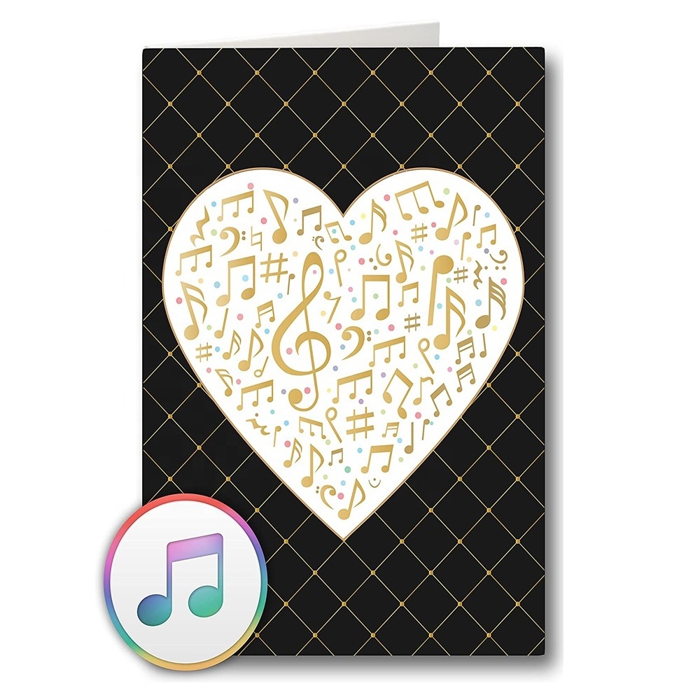 MP3 Audio Book Custom Printing Musical Greeting Card 8mb or more High Quality Paper Craft music card For Christmas Birthday