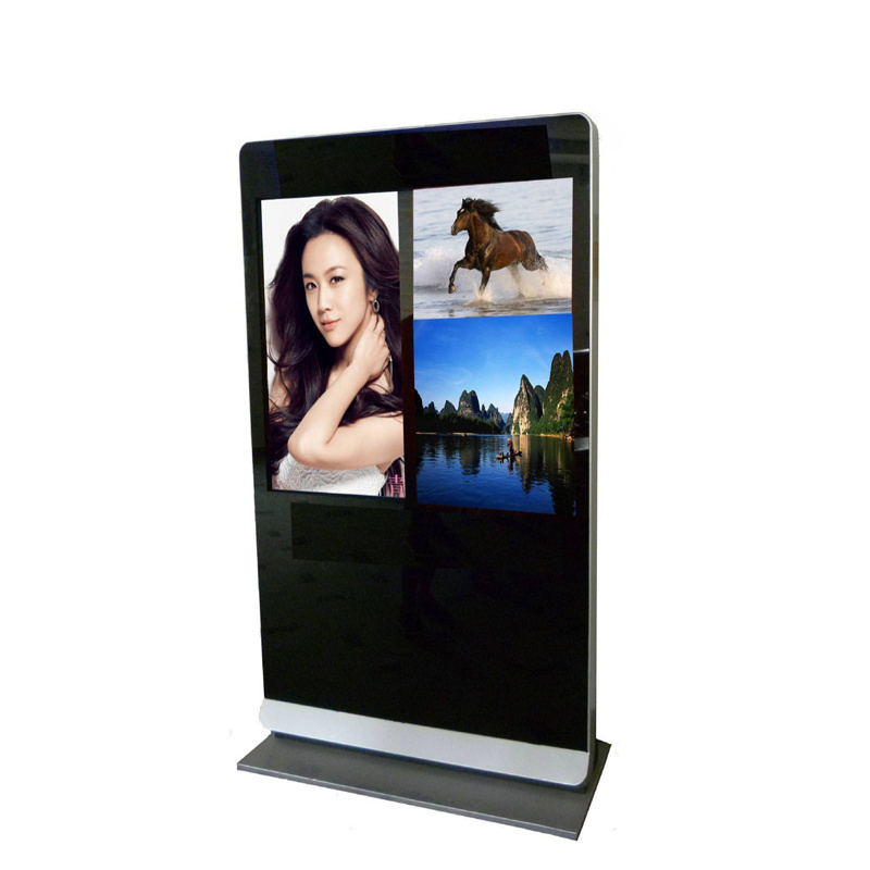 Portable 21.5/32 inch touch screen smart floor standing double sided screen lcd display bat