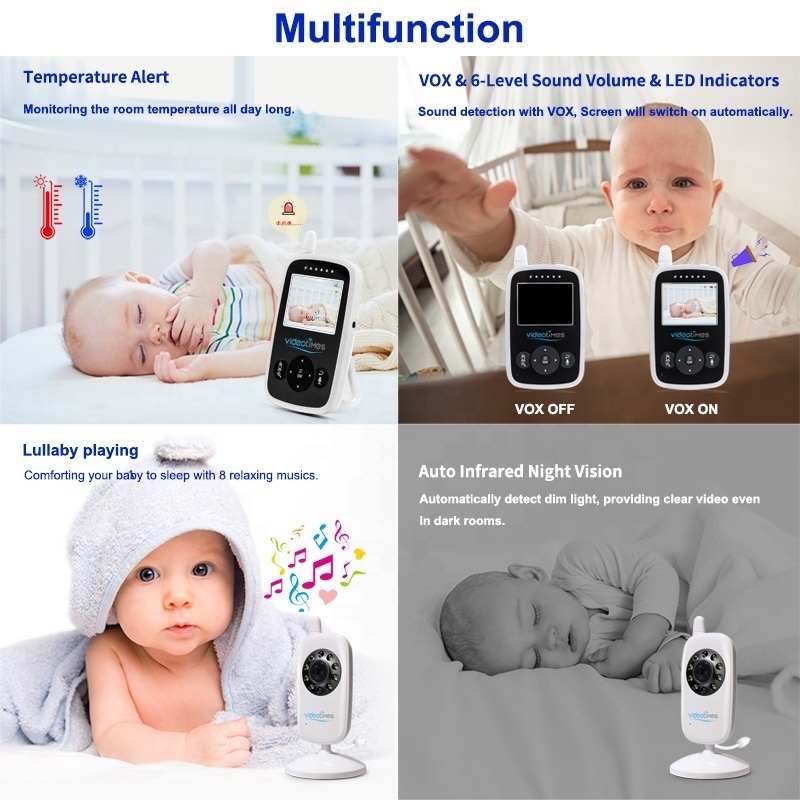 2.4 Inch Wireless Video Baby Monitor with Two-way Talkback , baby camera