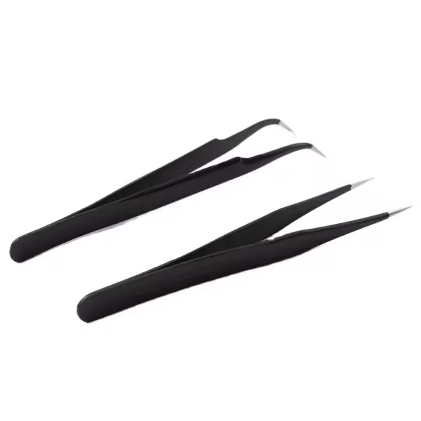 Bulk Private Label Lash Extensions Tweezers Custom Logo Accessories Tool Eyelash Tweezers Diamond Grip Tweezers