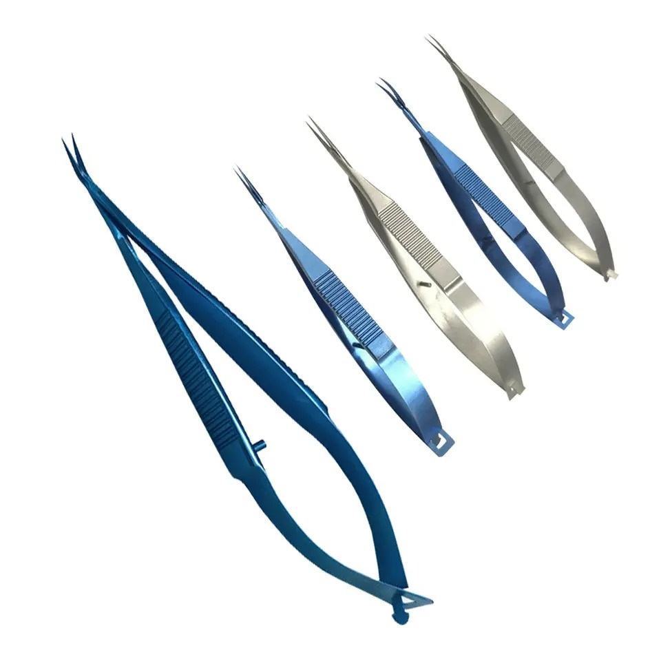 TC Castroviejo Micro Surgery Scissors 18CM Needle Holder Forceps 3 Pcs Set New CE