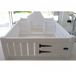 Good  Quality  White 100W*180L*45H Kennel Wooden for Dogs Puppy Playpen  dog fence puppy playpen welping box for dogs