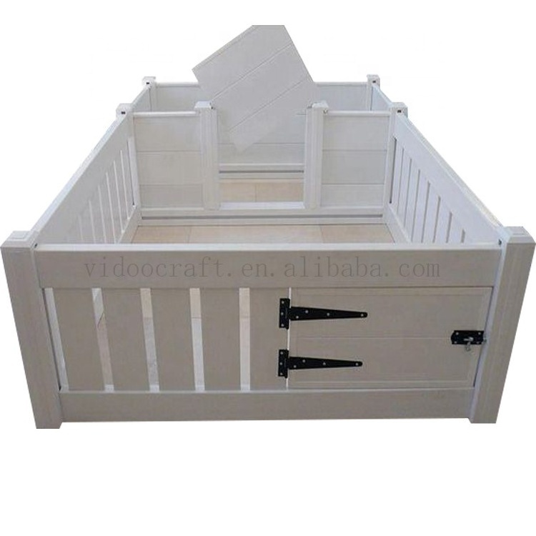 Good  Quality  White 100W*180L*45H Kennel Wooden for Dogs Puppy Playpen  dog fence puppy playpen welping box for dogs