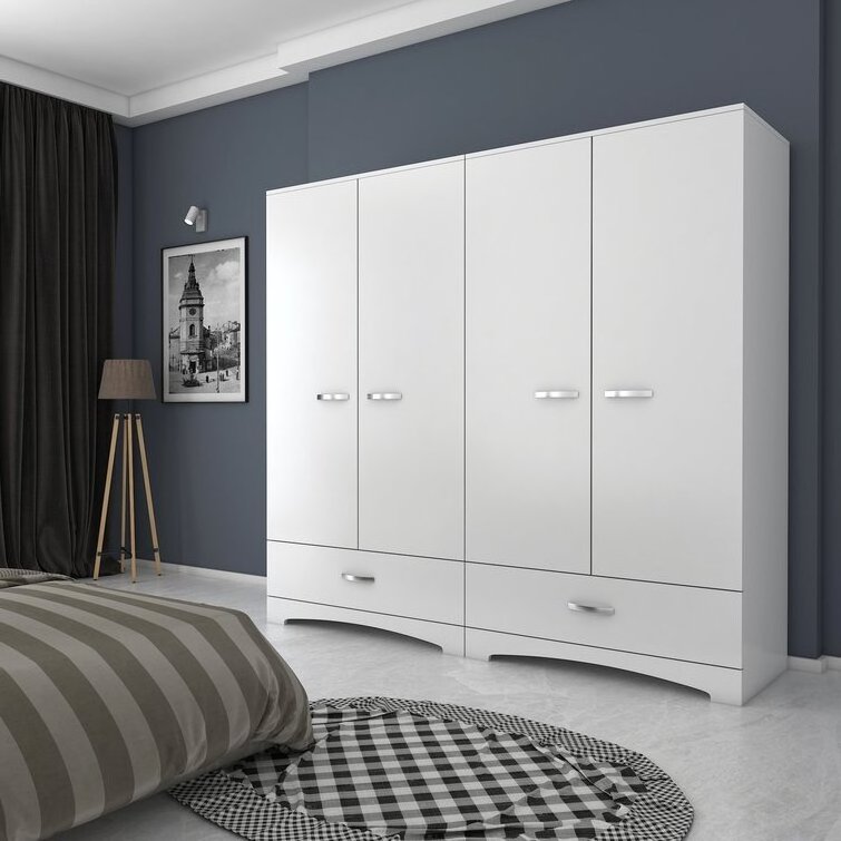 Modern wardrobe Bedroom furniture High capacity armoire storage cabinet with drawer walldrope wardrobe bedroom closet