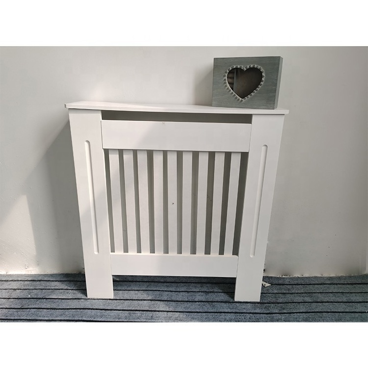 China Cheap Radiator Cover Heater Cabinet Slatted Worktop Painted MDF White Free Sample