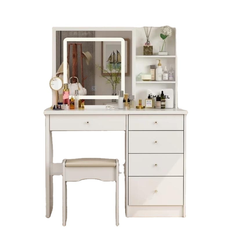 High end Luxury Style Bedroom Furniture Storage Girls Dresser Modern European   nordic Dressing tables makeup Table with mirror