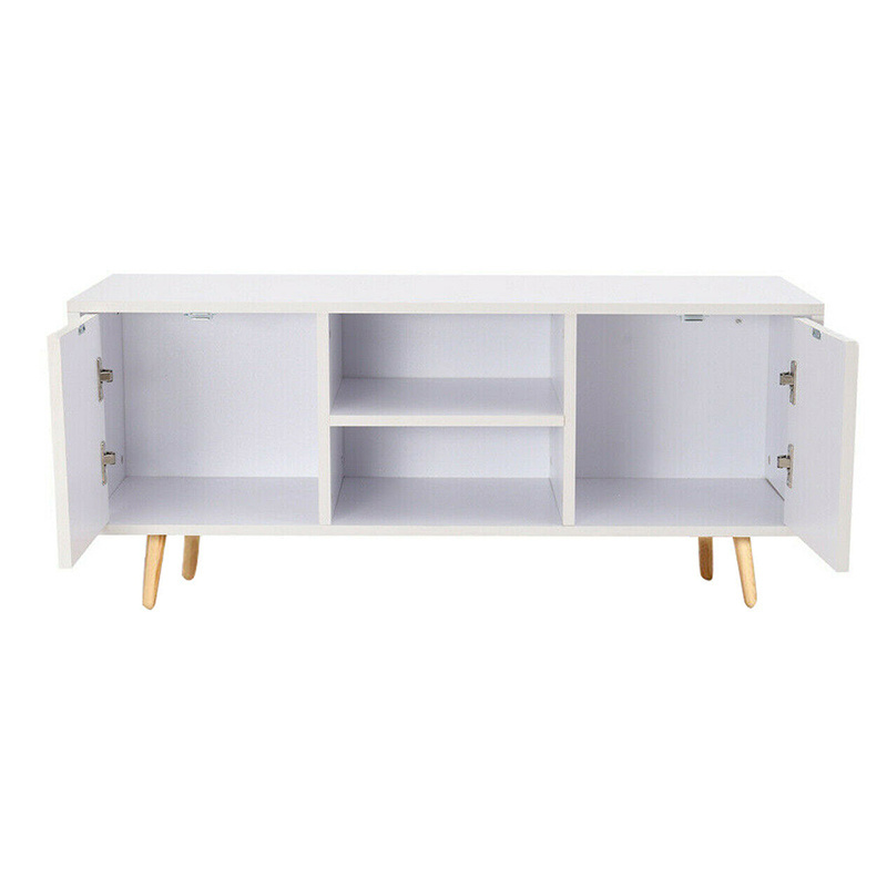 Custom MDF Living Room Furniture White Coffee Tables Modern TV Stands  Modern TV Cabinet Stand with Open Storage