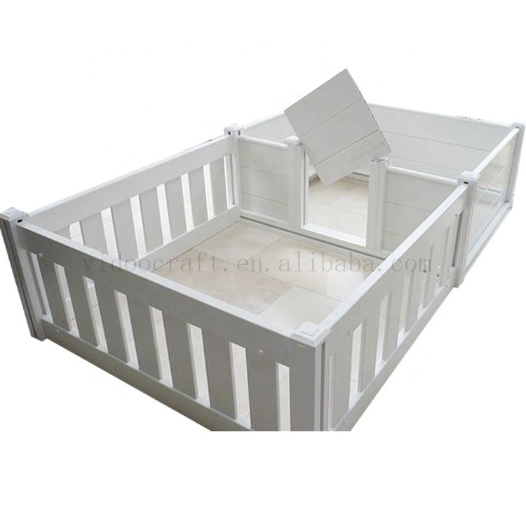 Good  Quality  White 100W*180L*45H Kennel Wooden for Dogs Puppy Playpen  dog fence puppy playpen welping box for dogs