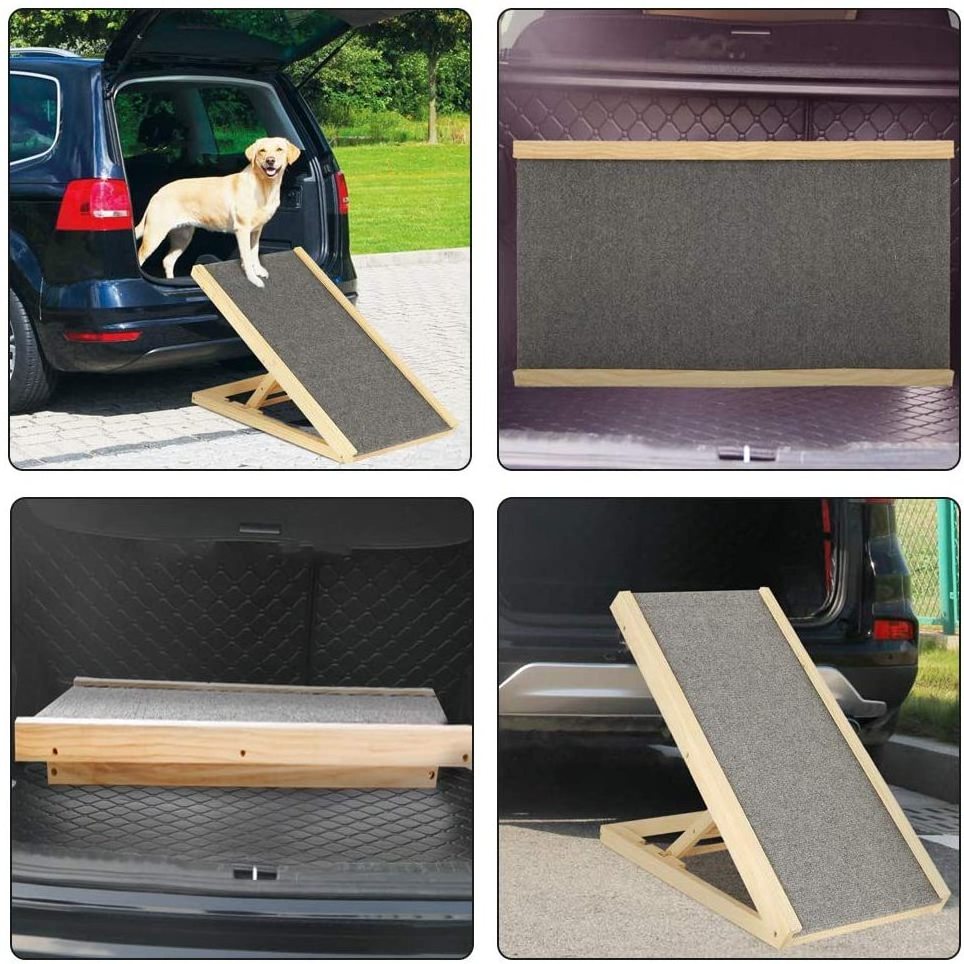 Outdoor Solid Wood Pet Stairs Dog Climbing Ladder Dog Steps for Car