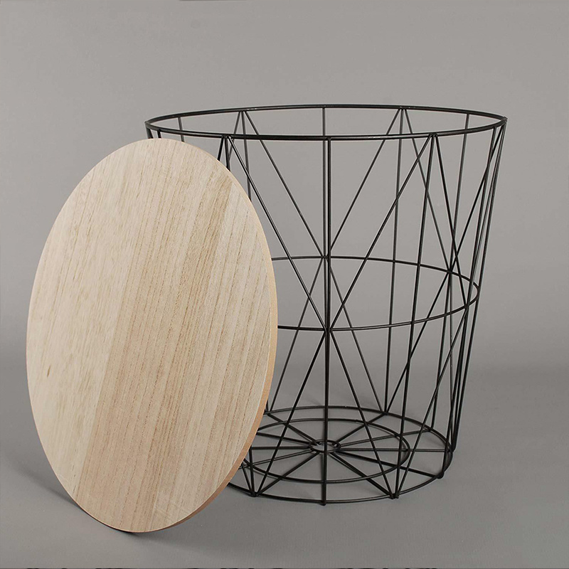 Sofa metal Wire Round Wood side coffee table basket fashion square round stainless steel aluminium coffee table